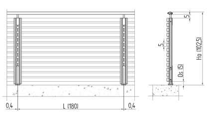 risba - H-line ALU-PS-20-7