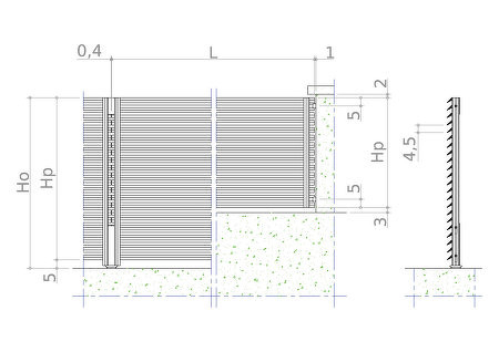 risba - H-line ALU-TS-45