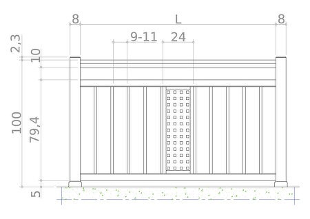 risba - V-line ALU-L1-60-K-7