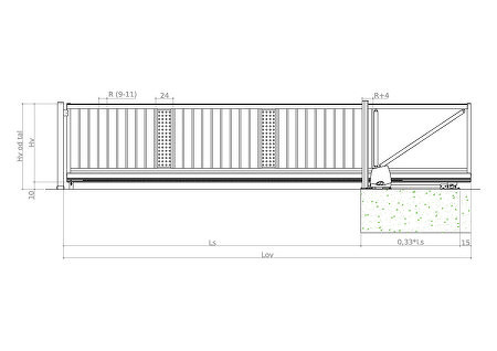 risba - V-line ALU-L1-60-O-3