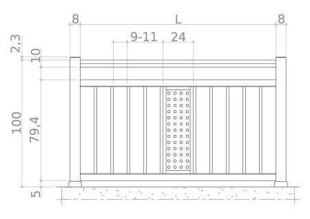 risba - V-line ALU-L1-60-O-7