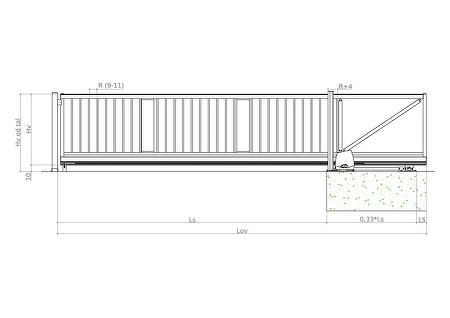 risba - V-line ALU-L1-70-T-3