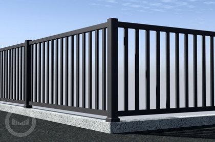vertikalne ograje iz alu paličja - V-line ALU-L2-50